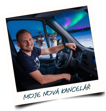 Nová kancelář - za volantem dodávky